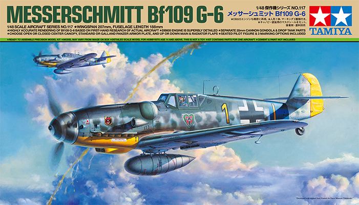 61117 Tamiya Немецкий истребитель Messerschmitt Bf-109 G-6 1/48